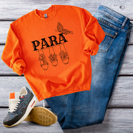 Boho Para Educator Sweatshirt – Minimalist Paraprofessional Crewneck, Teacher Pride Gift