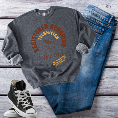 Boho Coffee Club RBT Sweatshirt – Minimalist Registered Behavior Technician Crewneck, Funny ABA Therapy Gift