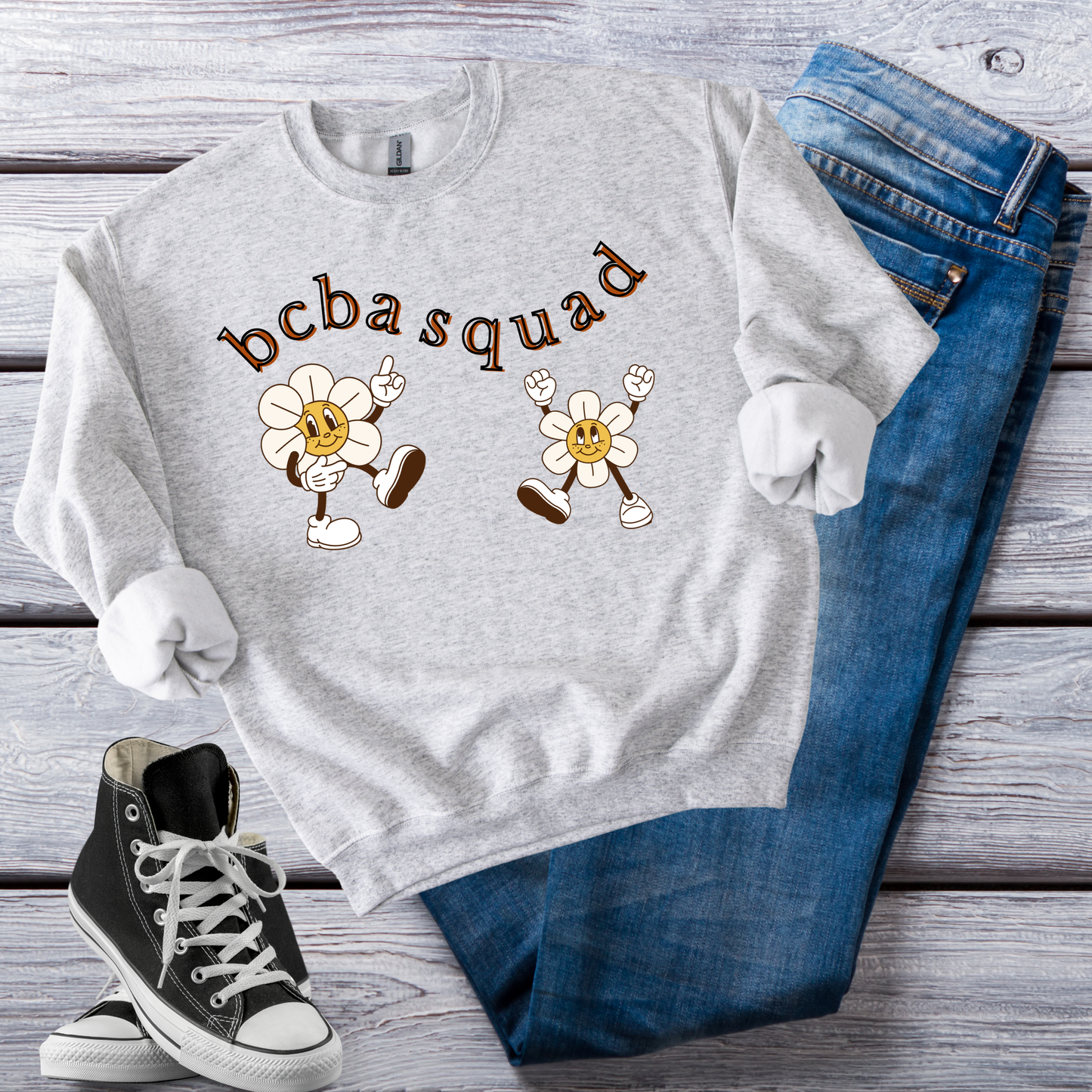 BCBA Sweatshirt – Boho Minimalist Behavior Analyst Crewneck, Therapist Gift