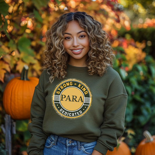 Boho Para Educator Sweatshirt – Strong + Kind Minimalist Paraprofessional Crewneck, Teacher Gift