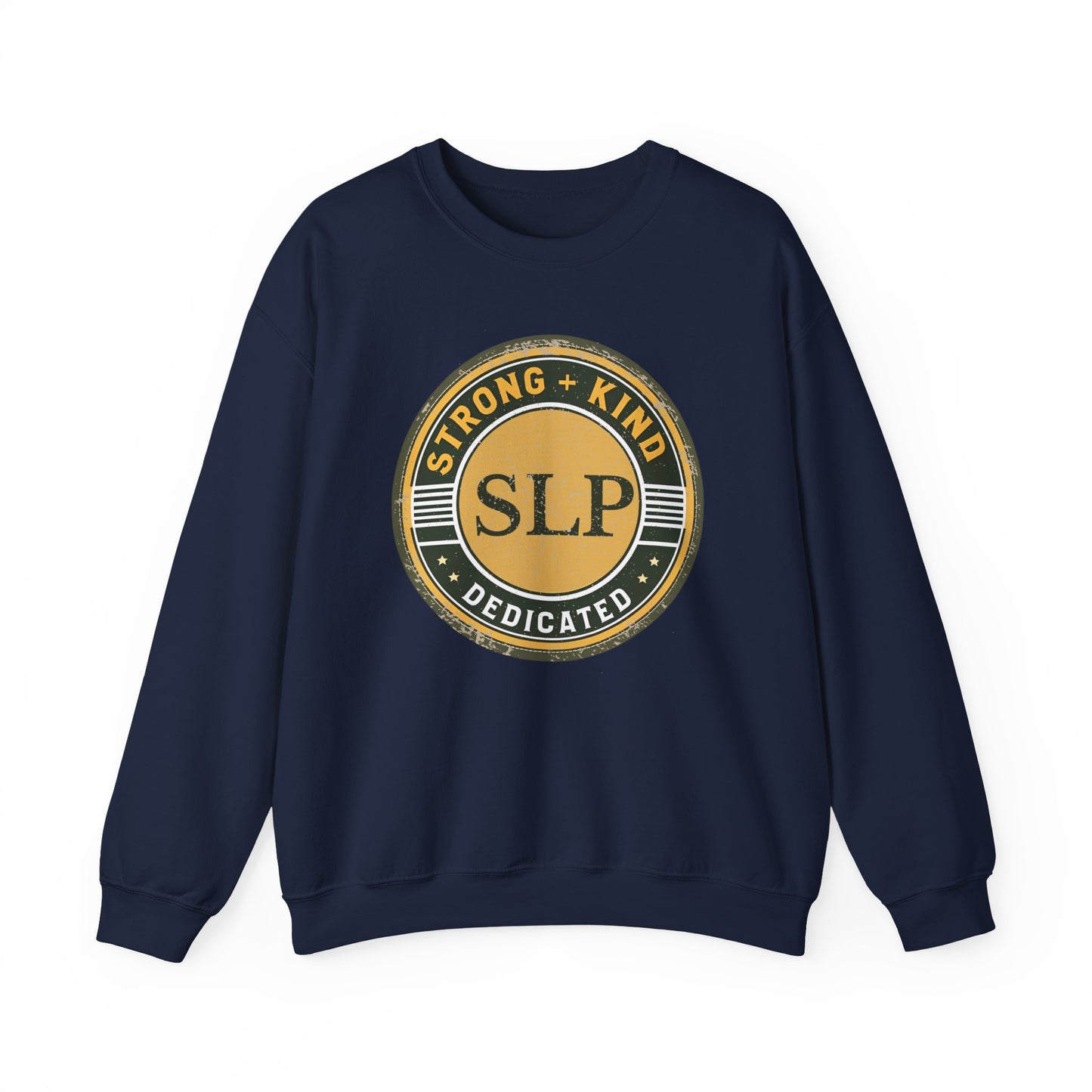 Strong + Kind SLP Sweatshirt – Boho Minimalist Speech Therapist Crewneck, Pathologist Gift