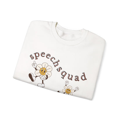 Speech Squad SLP Sweatshirt – Boho Minimalist Speech Language Pathologist Crewneck, Therapist Gift