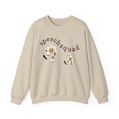 Speech Squad SLP Sweatshirt – Boho Minimalist Speech Language Pathologist Crewneck, Therapist Gift