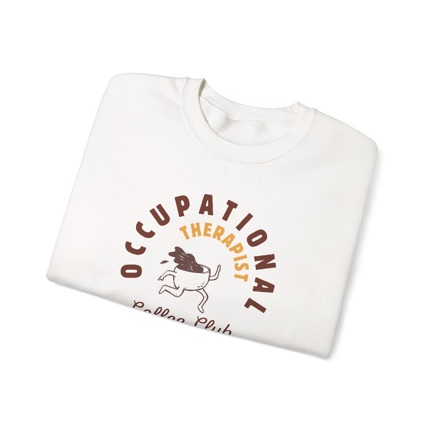 Boho Coffee Club OT Sweatshirt – Minimalist Occupational Therapist Crewneck, Funny Therapy Gift
