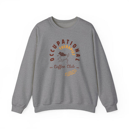 Boho Coffee Club OT Sweatshirt – Minimalist Occupational Therapist Crewneck, Funny Therapy Gift