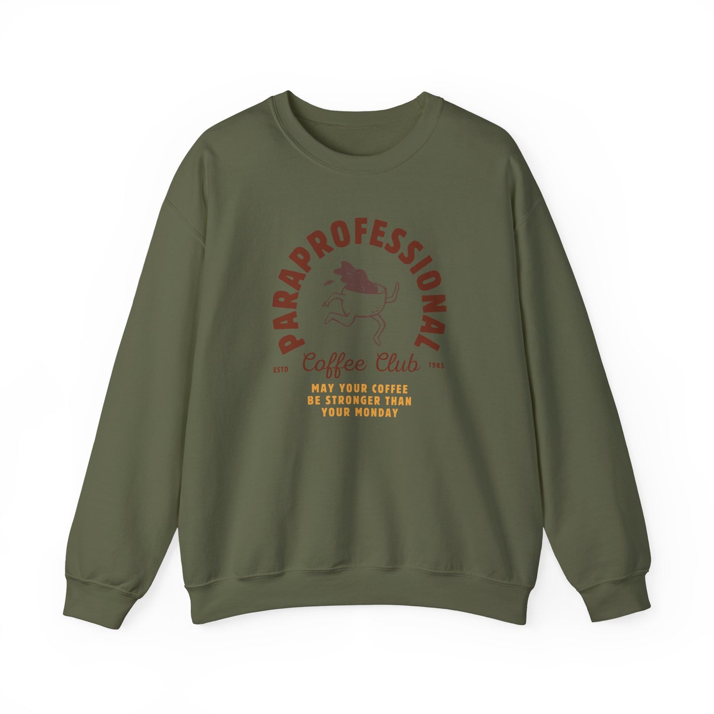 Boho Coffee Club Para Educator Sweatshirt – Minimalist Paraprofessional Crewneck, Teacher Gift