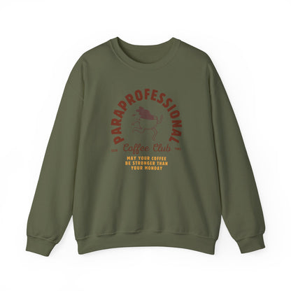 Boho Coffee Club Para Educator Sweatshirt – Minimalist Paraprofessional Crewneck, Teacher Gift