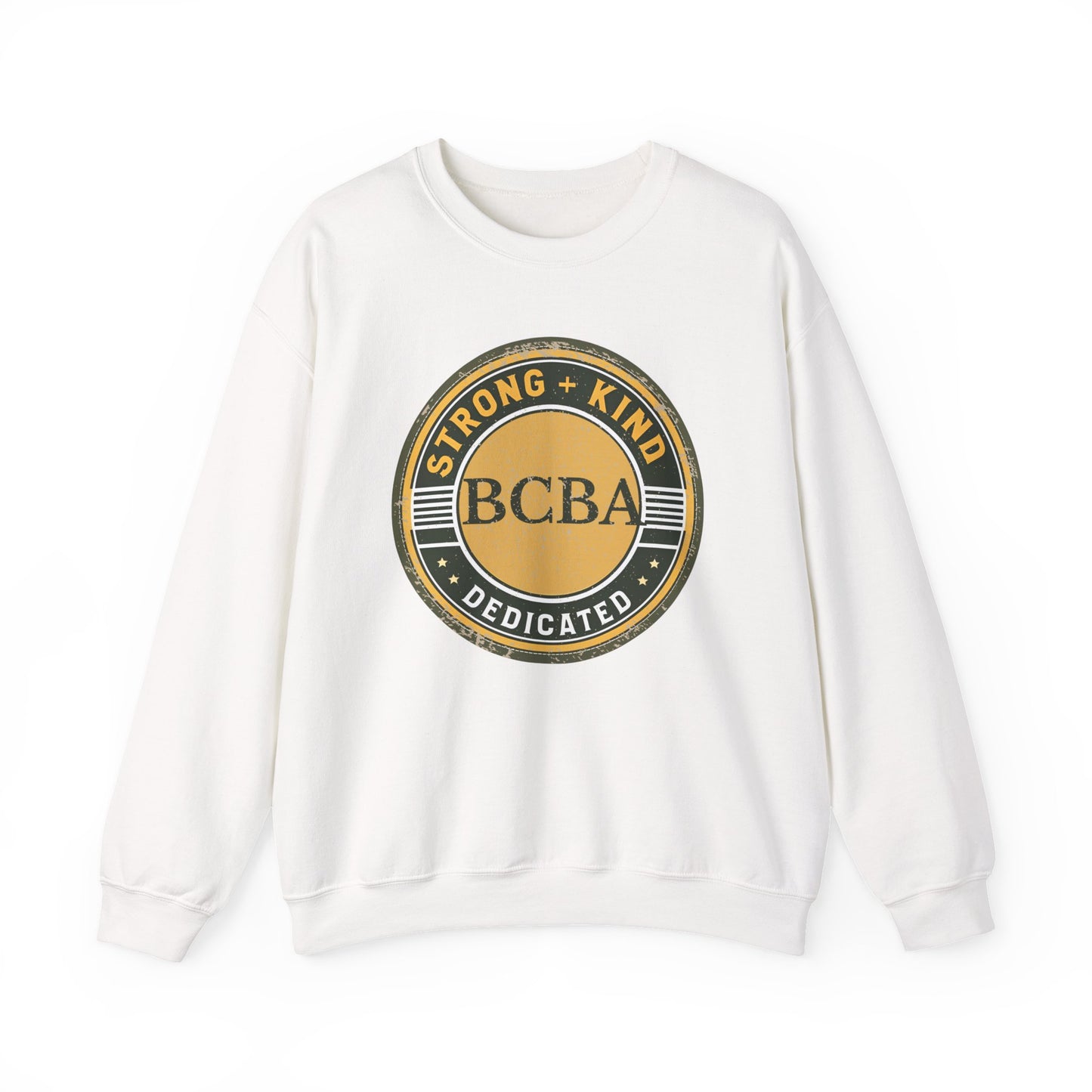 Strong + Kind BCBA Sweatshirt – Boho Minimalist Behavior Analyst Crewneck, Therapist Gift