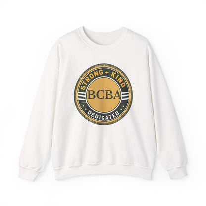 Strong + Kind BCBA Sweatshirt – Boho Minimalist Behavior Analyst Crewneck, Therapist Gift