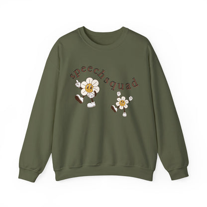 Speech Squad SLP Sweatshirt – Boho Minimalist Speech Language Pathologist Crewneck, Therapist Gift