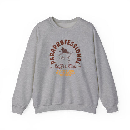 Boho Coffee Club Para Educator Sweatshirt – Minimalist Paraprofessional Crewneck, Teacher Gift