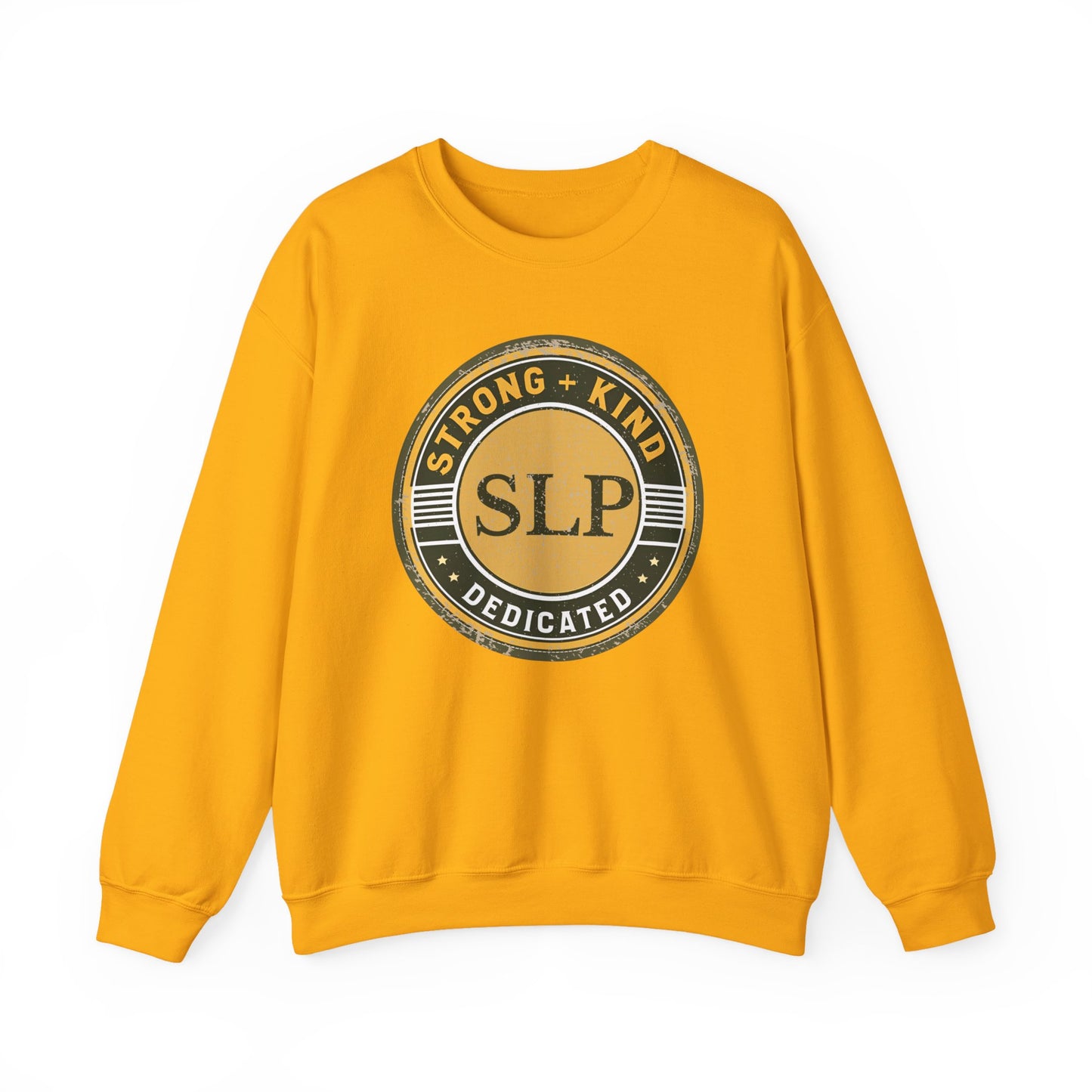 Strong + Kind SLP Sweatshirt – Boho Minimalist Speech Therapist Crewneck, Pathologist Gift