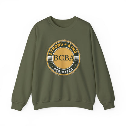 Strong + Kind BCBA Sweatshirt – Boho Minimalist Behavior Analyst Crewneck, Therapist Gift