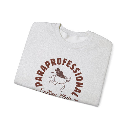 Boho Coffee Club Para Educator Sweatshirt – Minimalist Paraprofessional Crewneck, Teacher Gift