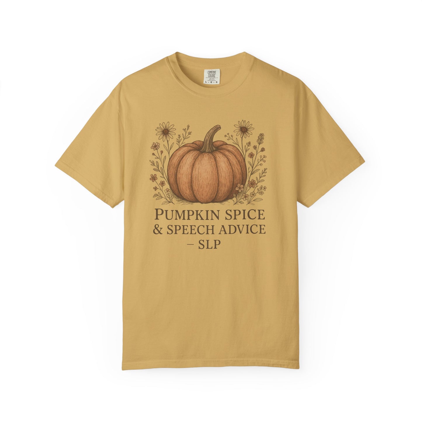 Copy of Boho Fall Pumpkin Graphic Tee – Speak Your Truth This Season Shirt – Autumn Comfort Colors 1717 Tee