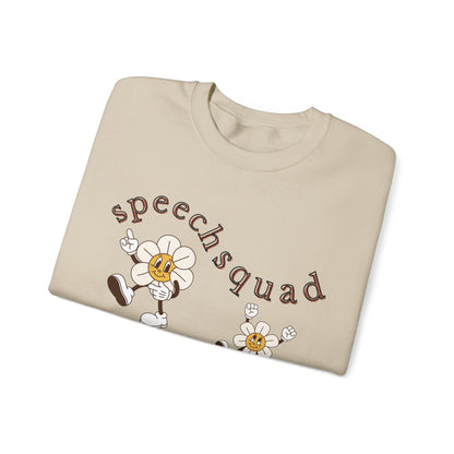Speech Squad SLP Sweatshirt – Boho Minimalist Speech Language Pathologist Crewneck, Therapist Gift