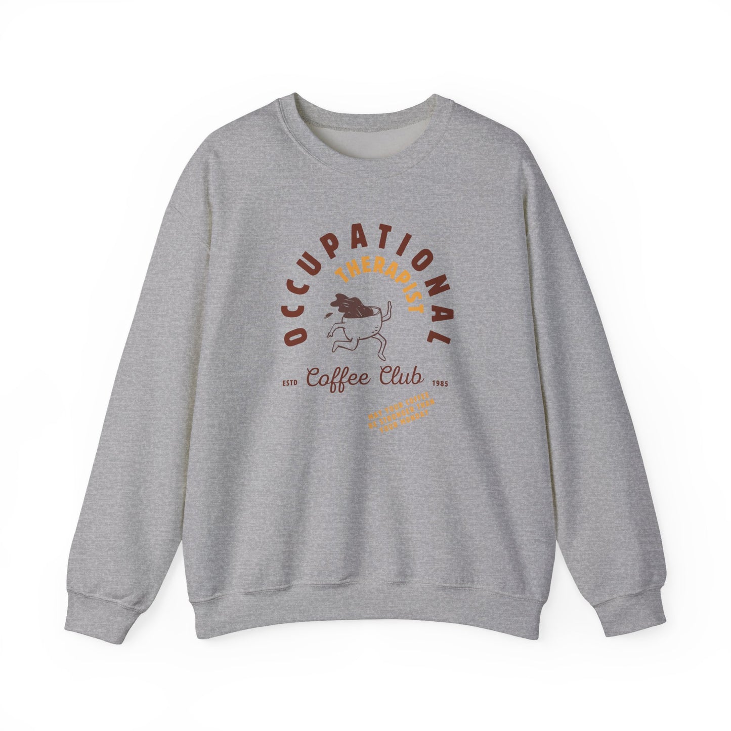 Boho Coffee Club OT Sweatshirt – Minimalist Occupational Therapist Crewneck, Funny Therapy Gift
