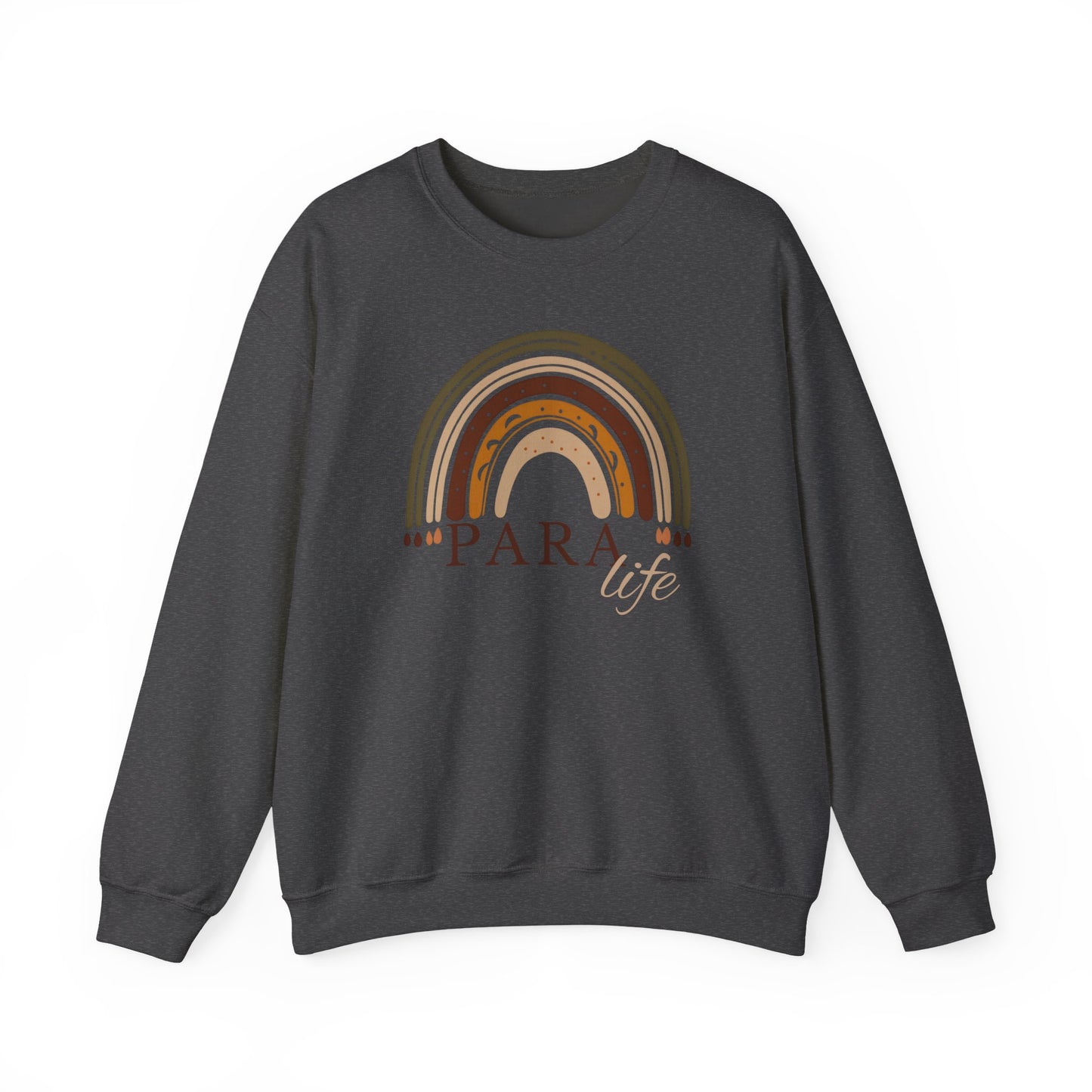 Boho Rainbow Para Educator Sweatshirt – Minimalist Paraprofessional Crewneck, Teacher Appreciation Gift