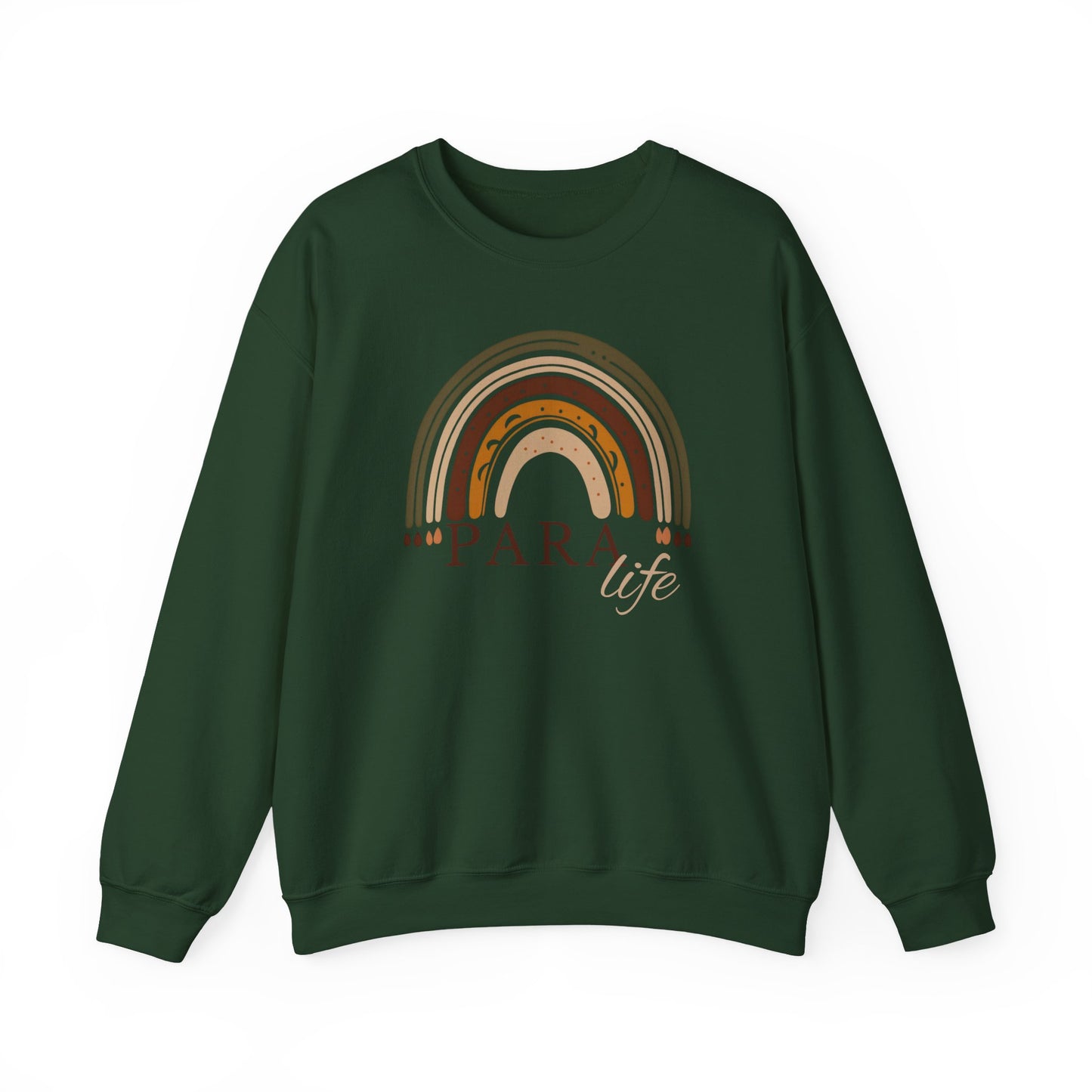 Boho Rainbow Para Educator Sweatshirt – Minimalist Paraprofessional Crewneck, Teacher Appreciation Gift