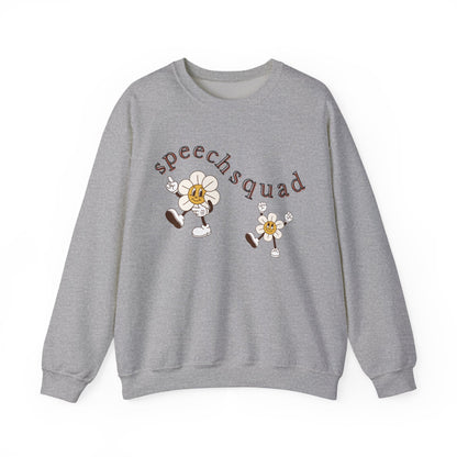 Speech Squad SLP Sweatshirt – Boho Minimalist Speech Language Pathologist Crewneck, Therapist Gift
