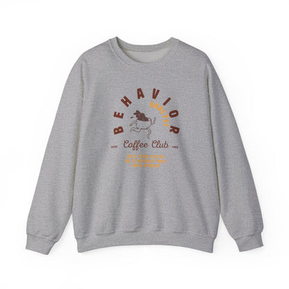 Coffee Club BCBA Sweatshirt – Boho Minimalist Behavior Analyst Crewneck, Funny Therapist Gift