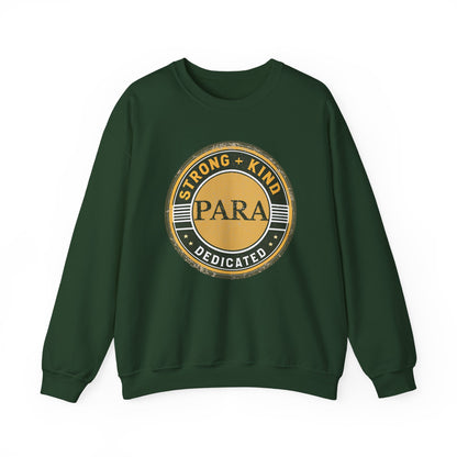 Boho Para Educator Sweatshirt – Strong + Kind Minimalist Paraprofessional Crewneck, Teacher Gift