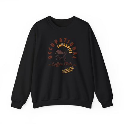 Boho Coffee Club OT Sweatshirt – Minimalist Occupational Therapist Crewneck, Funny Therapy Gift