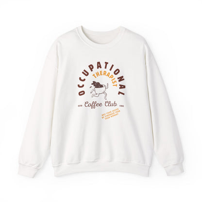 Boho Coffee Club OT Sweatshirt – Minimalist Occupational Therapist Crewneck, Funny Therapy Gift