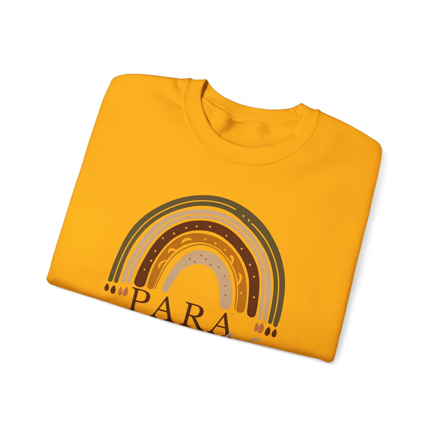 Boho Rainbow Para Educator Sweatshirt – Minimalist Paraprofessional Crewneck, Teacher Appreciation Gift