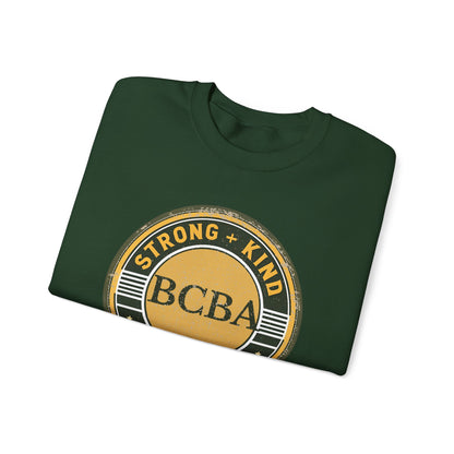 Strong + Kind BCBA Sweatshirt – Boho Minimalist Behavior Analyst Crewneck, Therapist Gift