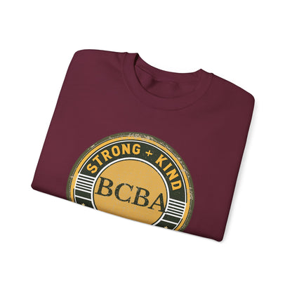Strong + Kind BCBA Sweatshirt – Boho Minimalist Behavior Analyst Crewneck, Therapist Gift