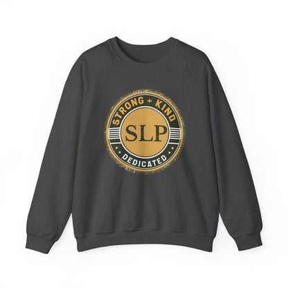 Strong + Kind SLP Sweatshirt – Boho Minimalist Speech Therapist Crewneck, Pathologist Gift