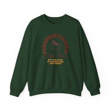 Boho Coffee Club Para Educator Sweatshirt – Minimalist Paraprofessional Crewneck, Teacher Gift