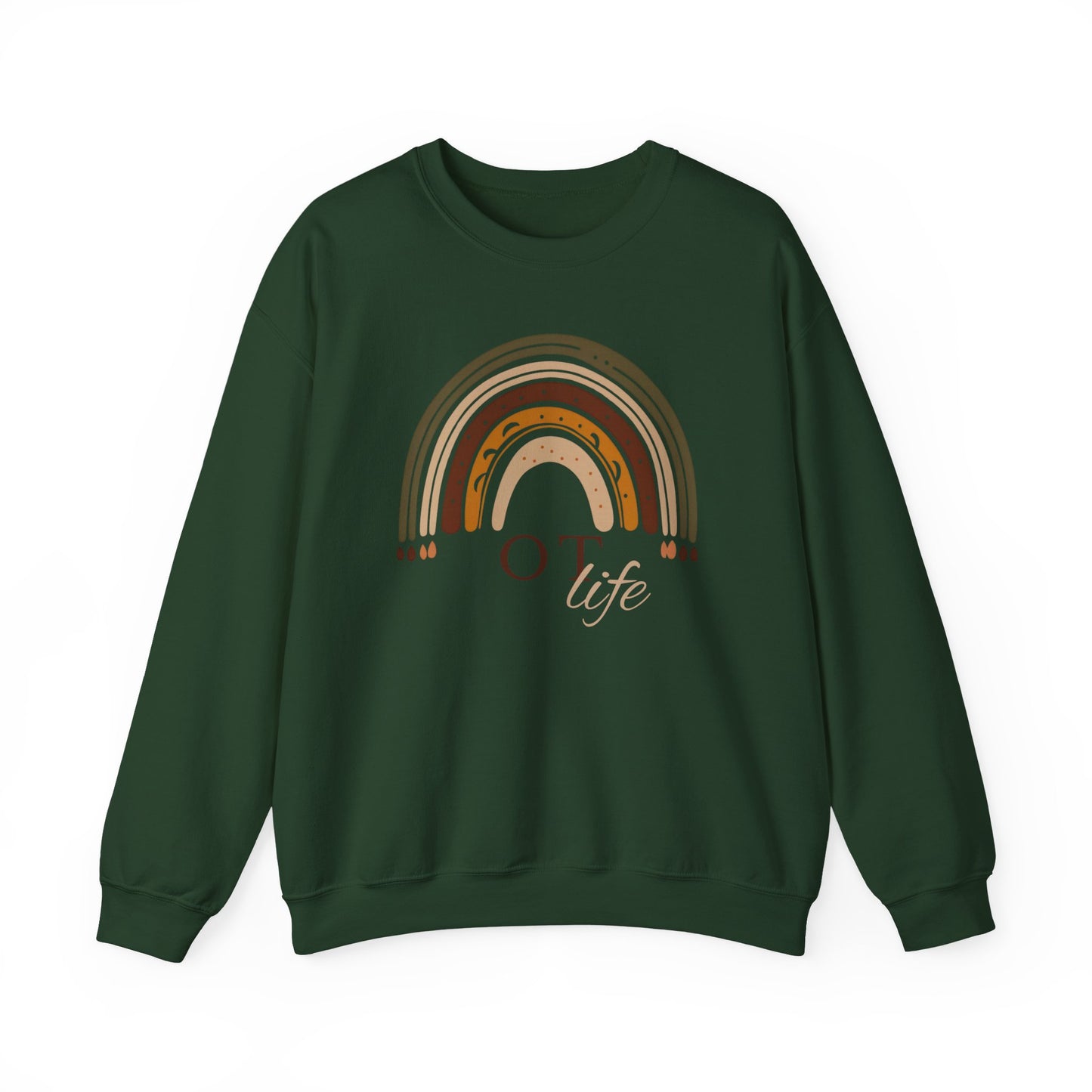 Boho Rainbow OT Sweatshirt – Minimalist Occupational Therapist Crewneck, Therapy Gift