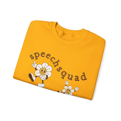 Speech Squad SLP Sweatshirt – Boho Minimalist Speech Language Pathologist Crewneck, Therapist Gift