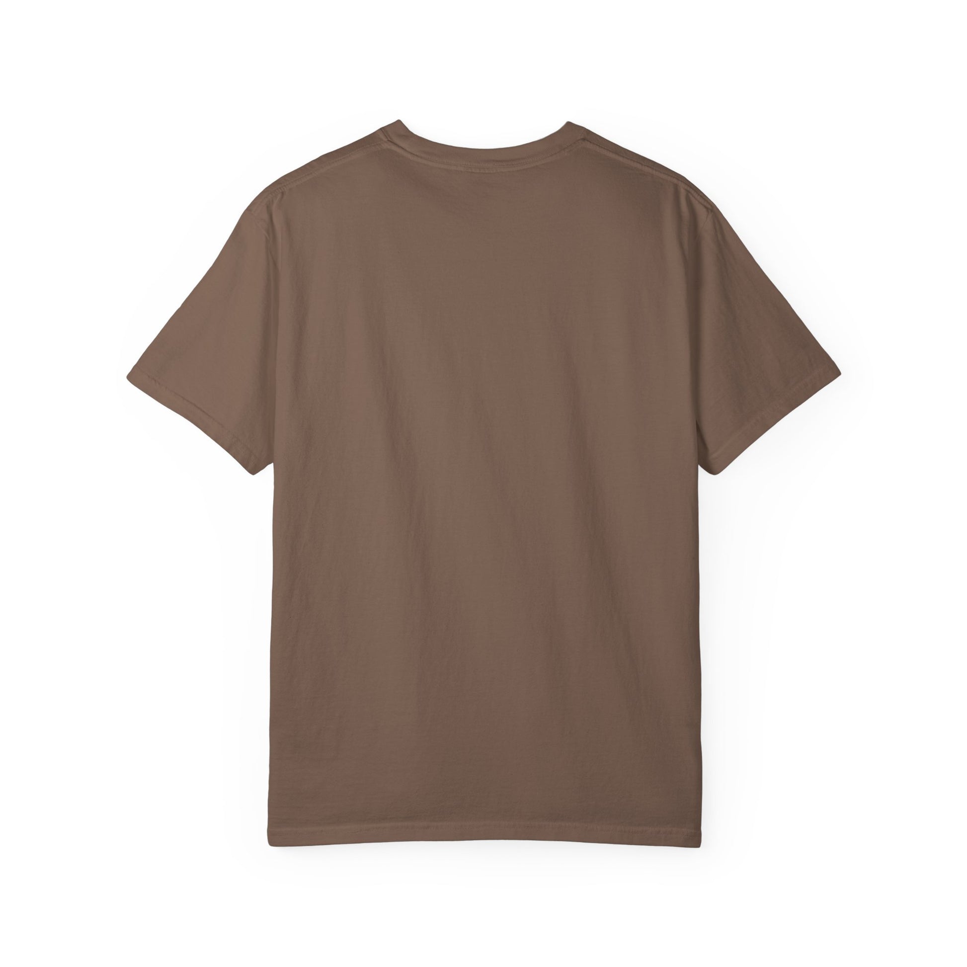 Brown Comfort Colors t-shirt, plain back view - Ghost Teacher Shirt by The Teechers Thread